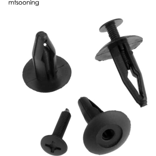 50Pc 7.5mm Hole Auto Bumper Fender Retainers Plastic Screw Rivets Fixing Clip Cover Car Door Trim Panel Clips For Ford