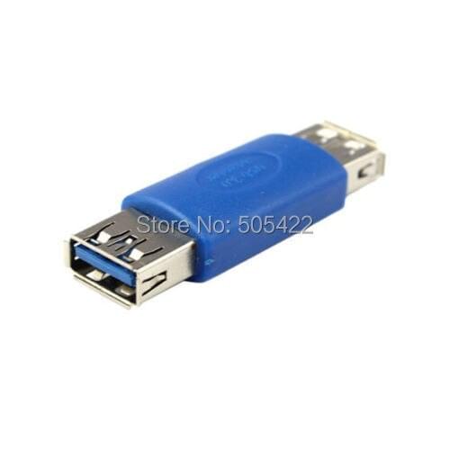 500pcs/lot Super speed USB 3.0 Connector A External Female to A Female USB 3.0 Adapter Support Data Sync and Charging