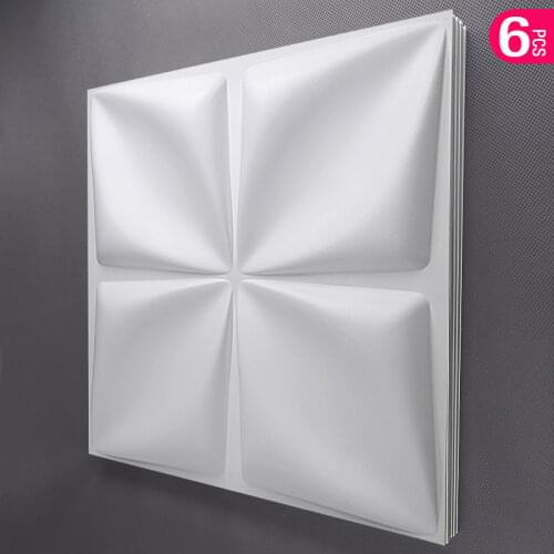 6pcs 30x30cm 3D Wall Panel background wall room decor exterior 3D Carving Embossed 3D Wa Pearlescent Colorful Wedding Decor Wall