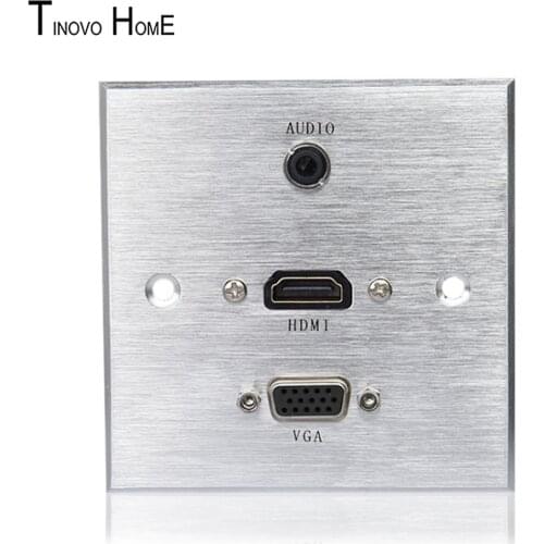 86 * 86mm TV wall information box interface /3.5 audio VGA interface / hotel, conference room / school wall socket