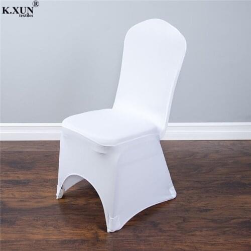 Arch Front Stretch Banquet Chair Cover Lycra Spandex Chair Covers For Wedding Event Party Decoration