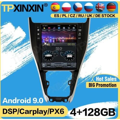 Carplay Tesla 128G Radio 2 Din Screen Receiver Android 9 For Toyota Harrier 2013 2014 2015 2016+ GPS Player Auto Audio Head Unit