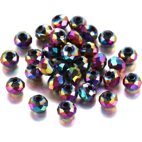 DIY Handmade Accessories 3mm-8mm Glass Crystal Bead Bead Bracelet Necklace Bead Scatter Bead