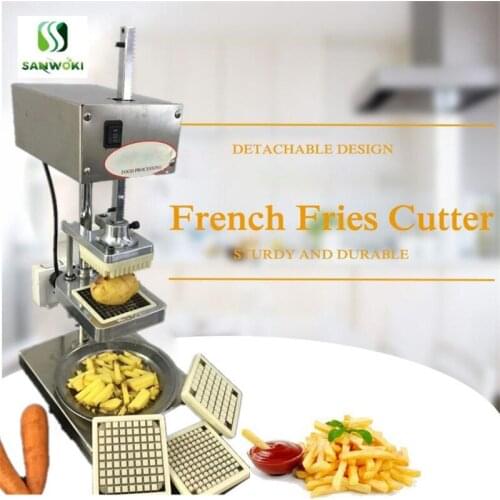 Electric Cut Vertical French Fries Machine Potato Cutter Chips +3 Blades Fruit and Vegetable Making Machine