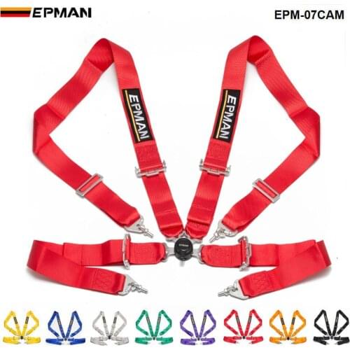 Epman 4-Point Safety Harness Camlock 3" In Strap Seat Belt/Belts Mounting For VW For Nissan For Honda EPM-07CAM