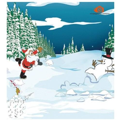 7X8ft Snow winter Scenic photographic theme photo background,hand Painted Muslin photography christmas backdrops K2027