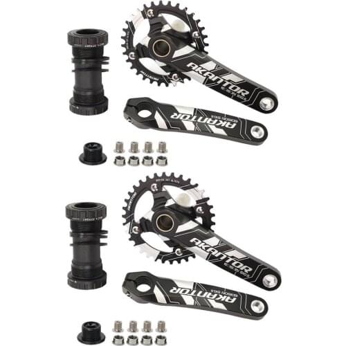 Mountain Bike Bicycle Crank Chainwheel Modified Bottom Shaft Bike Accessory Aluminum Alloy 170mm Crank Set 32T 34T Plate
