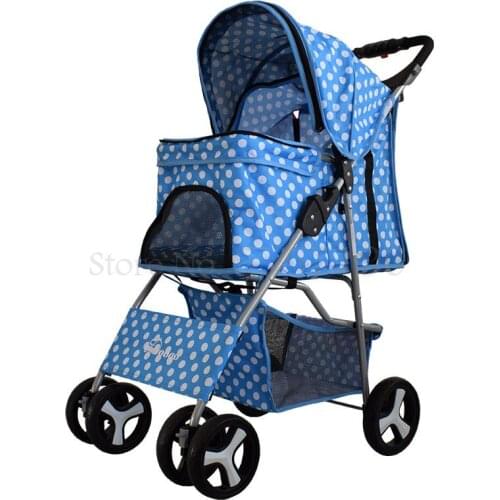Pet stroller doogo dog stroller folding lightweight out portable pet car small and medium cat and dog pet supplies