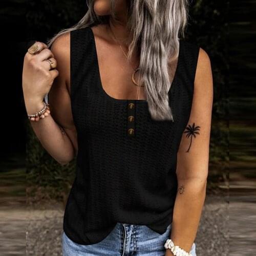 Summer Sleeveless Women Knitted Solid Color Tank Top Ladies Ribbed Crop Slim Fit Casual Women Sling Tops T-Shirts