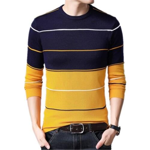 Mens Long Sleeve Sweater Thin O Neck Crew Neck Base Sweater Spell Color Slim Fit Youth Knit Sweater Mens