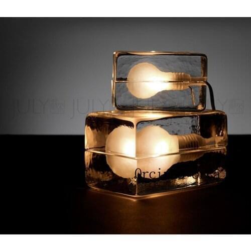 American creative personality desk lamp, simple modern bedside lamp, bedroom, study room, bar, glass, ice, desk lamp