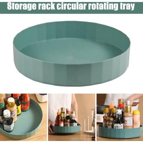 Newest Round Rotatable Kitchen Storage Organizer Desktop Cabinet Spice Seasoning Bottle Holder Rack Jar Shelf