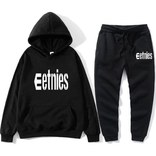 2021 New Fashion Brand Mens Sportswear Autumn Casual Mens Hoodie + Sports Pants Two-piece Hooded Sports Suit Ladies Suit