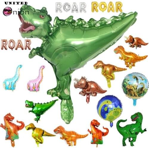 The New 1pcs Giant Dinosaur Foil Balloon Childrens Dinosaur Party Birthday Decorations Balloons Kids Toys Boys Animal Balloons