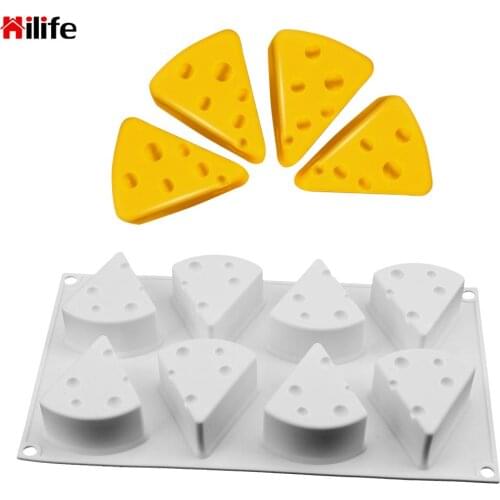 Cheese Shaped Cake Mould Pastry Tools Non-stick Kitchen Bakeware Cake Mold For Baking Dessert Ring Art Mousse Silicone 3D Mould