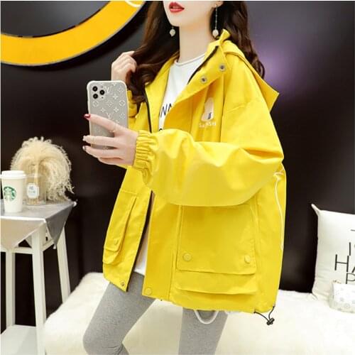 Tooling Jackets Female Autumn Fashion Printed Thin Coats 2021 New Spring Korean Version of loose Casual Coat wild jacket