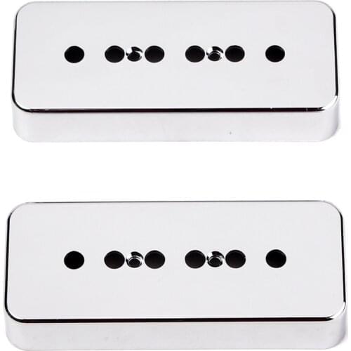 Perfeclan High Quality 2Pcs Silver Humbucker Pickup Cover 50/52mm pole for P90 Soap Bar Plastic Poker Chips