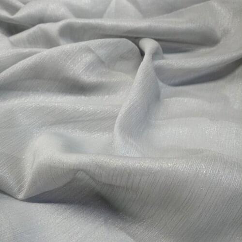 Dress Cosplay chiffon crepe solid color Silver Bronzing Shiny soft silky thin fabric light breathable DIY dress fabric