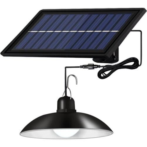 30W 60W Solar Pendant Light Bulb Outdoor Luminaire Water Resistant Remote Control Split Solar Chandelier Low Bay Lamp
