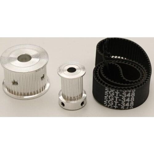 Reduction 2:1/1:2 Timing Belt Pulley GT2 40teeth bore 8mm+GT2 20teeth bore 5mm+closed-loop timing belt GT2 348mm width 15mm