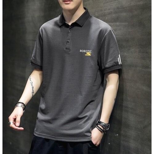 EACHIN New Man Polo Shirt Mens Casual Embroidery Cotton Polo Shirt Men Short Sleeve Turn Down Collar High Quality Polo Clothing