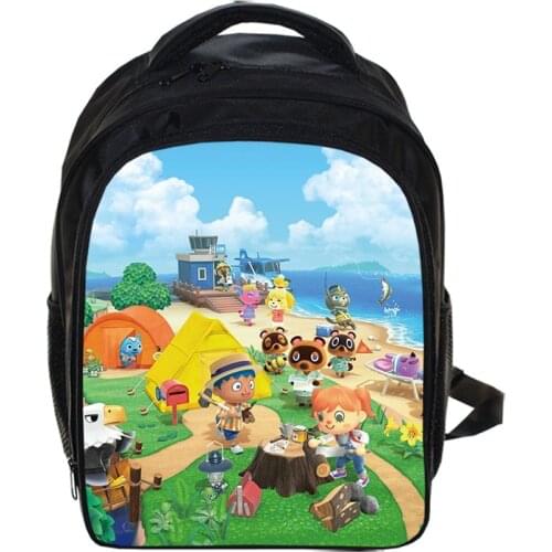 13 Inch Animal Crossing Cartoon Kids Backpack Kindergarten School Bag Children Printing Backpack Girls Boys Mochila