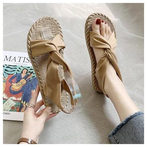 2021 Flat Sandals Women Shoes Gladiator Open Toe Non-slip Soft Sandals Female Casual Roman Sandals Womens Platform Beach Shoes