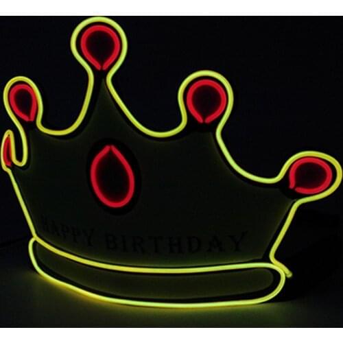 Luminous LED Hairband Birthday Party Supplies Kawaii Accessories Children Gift EL Wire Crown Headband