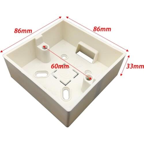 Thicker Materials White Plastic 86mm*86mm Home Thermostat Holder Nation Standard Outside Mount Box for 86mm Wall Light Switch