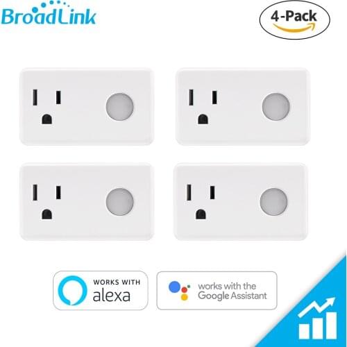 4-Pack BroadLink Smart socket SP3 SP3S, Smartphone Remote Control Plug Power Metering Plug Smart Timer for Smart Home automation