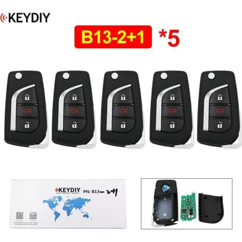 5Pcs/Lot B13-2+1 3 Button Universal Remote Control Car Key for KD900 KD900+ URG200 KD-X2 Mini KD B-Series Remote Key KD Remote