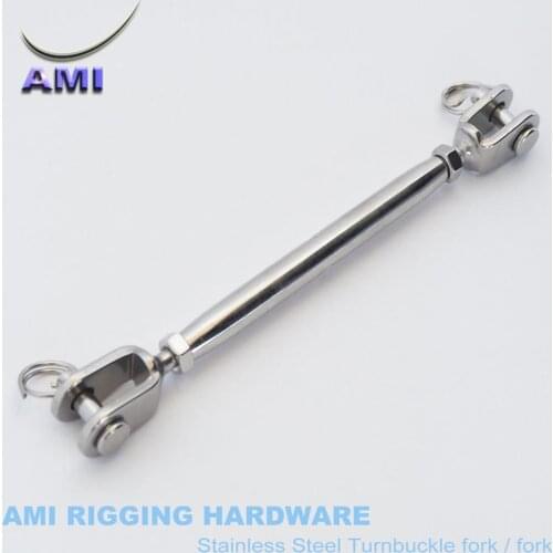 M8 Bottlescrew Jaw Fork Stainless Steel 316 Turnbuckle Closed Body Rigging Screw Marine Hardware