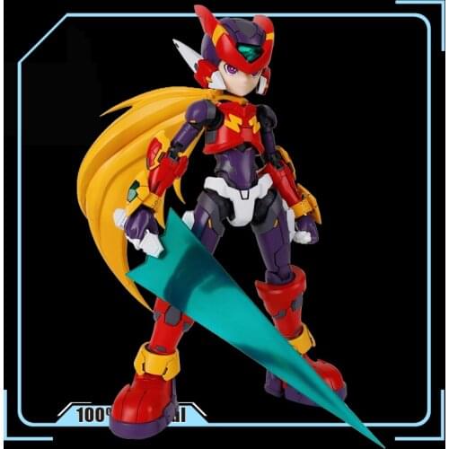 Rockman Zero Mega Man DWN 17CM Assembly Model with Bracket Action Toy Figures Gift