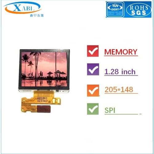 XABL 1.28 inch LCD TFT Color Screen RGB SPI 24 Pins Interface full view Memory No Touch 205*148 Resolution Customizable