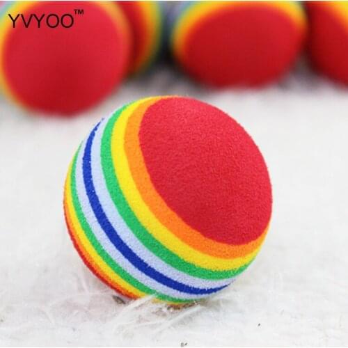 YVYOO Pet toy cat dog products Lovely jump ball color stripe Environmental health Puzzle class dog toy ball 2pcs D85