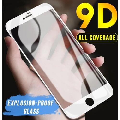 9D on glass for iphone 6 6s 7 8 plus 5 5S SE 5C S protective film X XS MAX XR tempered glass phone screen protector smartphone