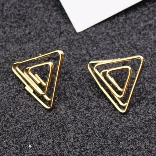 New Fashion Triangle Earrings Temperament Simple Stud Earrings For Women Jewelry Party Gifts Boucle D'oreille Femme