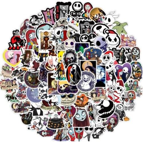 10/30/50/100Pcs New Christmas Fright Night For Snowboard Laptop Luggage Fridge Car- Styling Vinyl Decal Home Decor Stickers