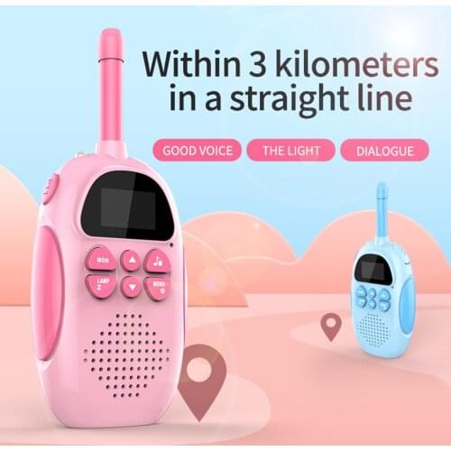 2x Waterproof Long Distance Kids Two Way Radio Walkie Talkies Interphone 22 Channel Rechargeable Radio Home Outdoor Toys Gift