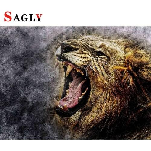 5D DIY Diamond Painting Lion Animal Full Square Diamond Painting Embroidery Cross Stitch Kit Mosaic Picture Home Decoration Gift