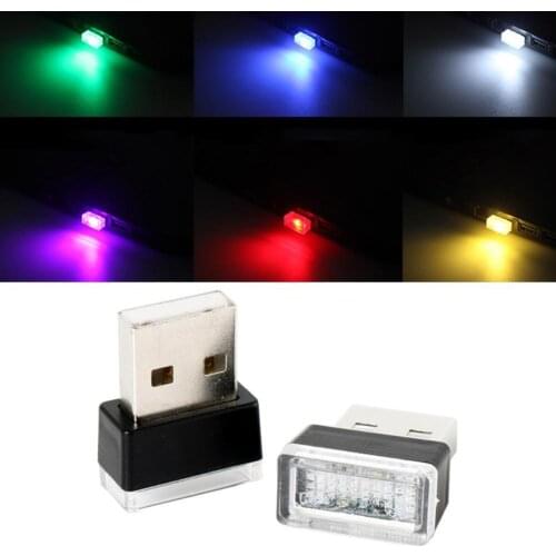 Auto Decorative Lamp Mini USB LED Car Home Cinema Auto Interior Light Neon Atmospheres Ambient- Lamp