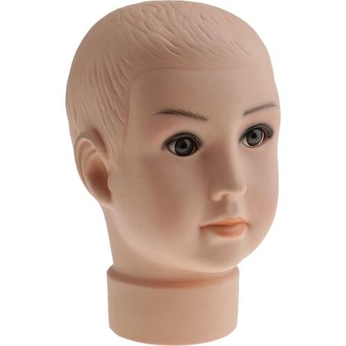 MagiDeal Baby Boy Children Mannequin Child Manikin Head Hair Wig Extension Hats Stand Display Show Holder Photograph Model