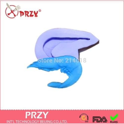 DIY Hot 3D Prawn shaped handmade soap mold candle molds silicon mould Chocolate Candy Moulds Form of Cake