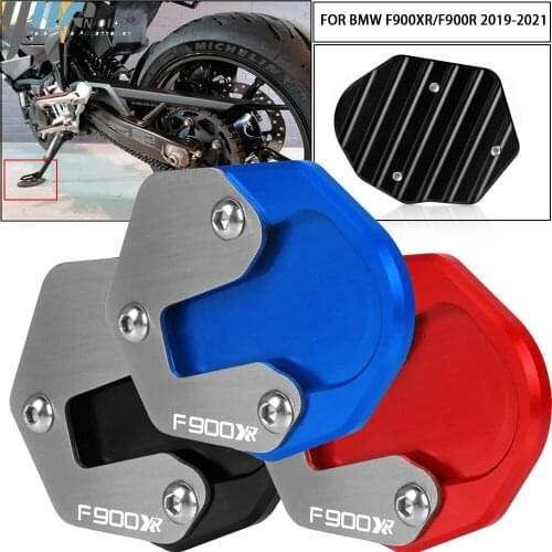 FOR BMW F900R F900 R XR 2019-2021 Motorcycle CNC Kickstand Foot Side Stand Extension Pad Support Plate Enlarge Stand With Logo