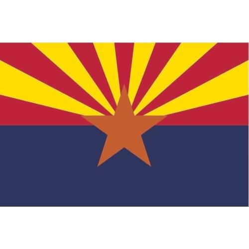 CustPrint Arizona Flag 3x5FT USA State Polyester 2x3FT 100D Polyester Flag With 2 Grommets