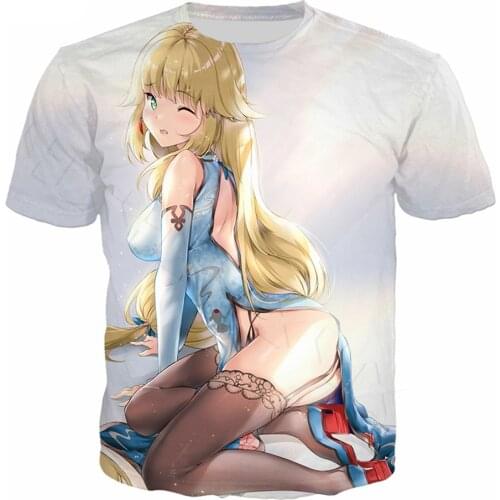 3D Printed New Game Azur Lane T- Shirts Men And Women Summer Casual Cool Hip Hop Harajuku T-shirt Short Sleeve Oversized Top