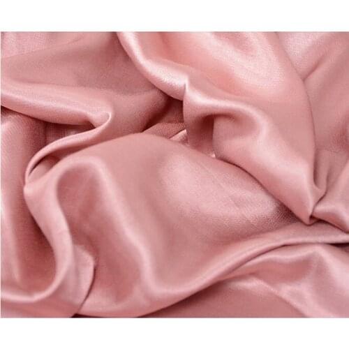 C615 Glossy Pink 100% Cotton Satin Sateen Summer/Autumn Thin Silky Feel Skin-friendly Dress Pajamas Career Suits Fabrics