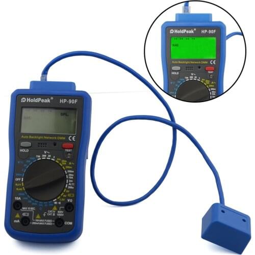HoldPeak HP-90F Digital Network Multimeter Meter with Telephone Line and Network Cable Test Digital