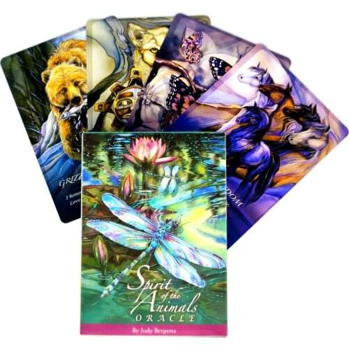 Spirits Of The Animals Oracle Cards Tarot Cards Mystical Guidance Divination Entertainment Partys Board Game Supports Wholesale