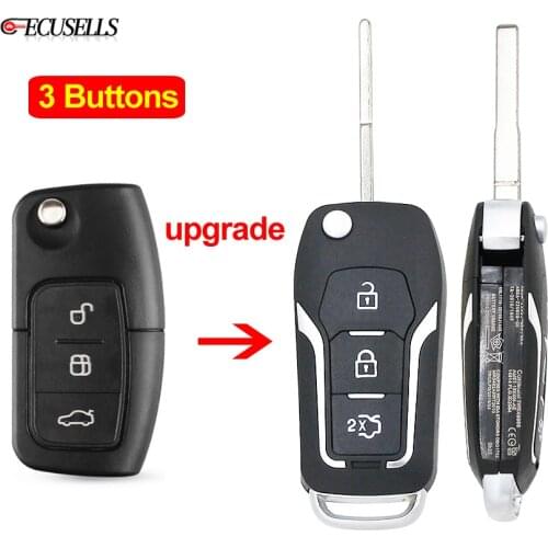 Modified 3 Button Folding Flip Remote Car Key Shell Case Housing Cover for Ford Focus 2 3 Mondeo Fiesta Galaxy Kuga C-Max S-Max